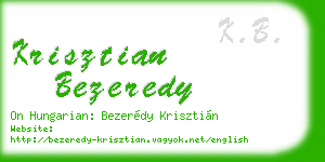 krisztian bezeredy business card
